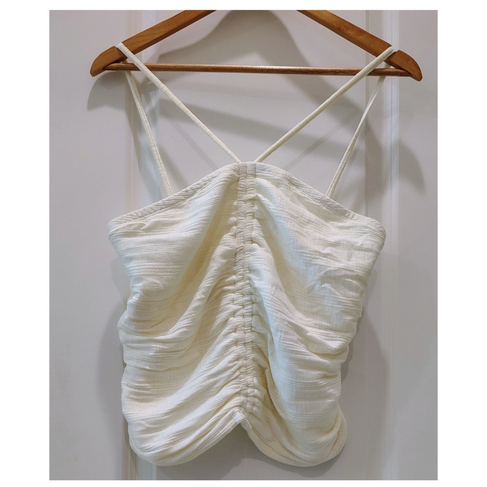 Anthropologie Pilcro Ruched Ribbed Halter Top - Picture 3 of 9